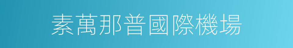 素萬那普國際機場的同義詞
