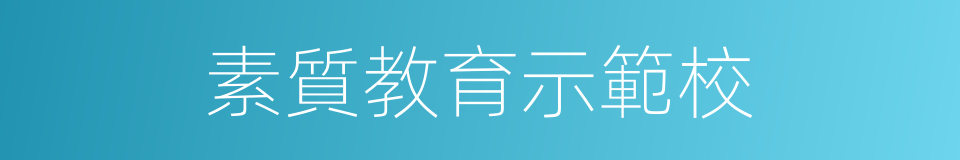 素質教育示範校的同義詞