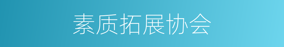 素质拓展协会的同义词