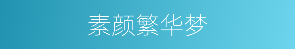 素颜繁华梦的同义词