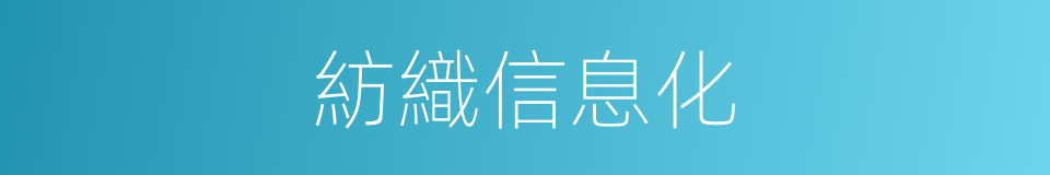 紡織信息化的同義詞