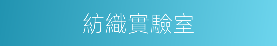 紡織實驗室的同義詞