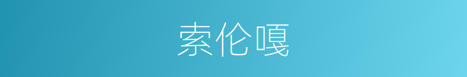索伦嘎的同义词