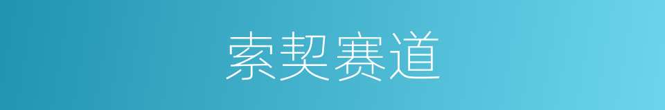 索契赛道的同义词