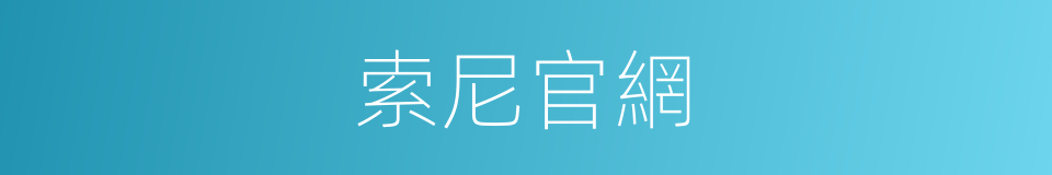索尼官網的同義詞