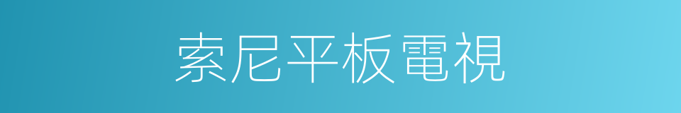 索尼平板電視的同義詞