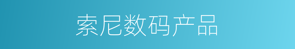 索尼数码产品的同义词