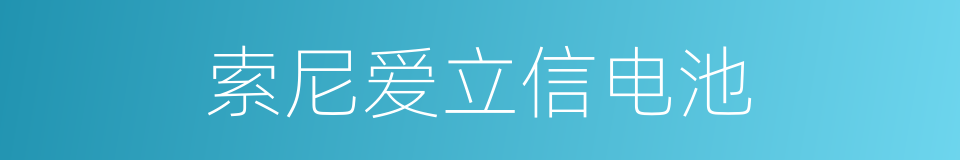 索尼爱立信电池的同义词