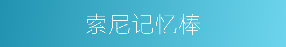 索尼记忆棒的同义词
