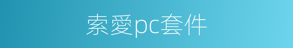 索愛pc套件的同義詞