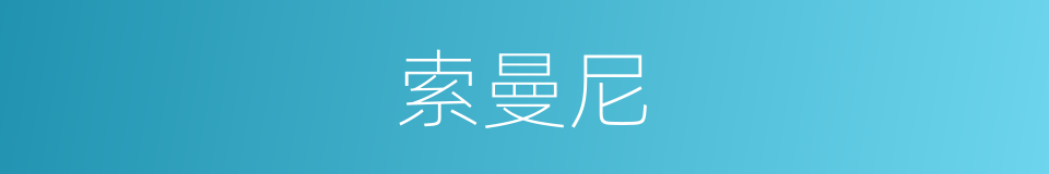 索曼尼的同义词