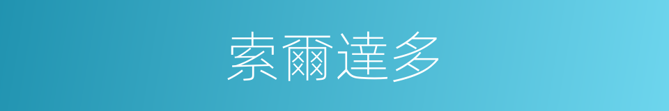 索爾達多的同義詞