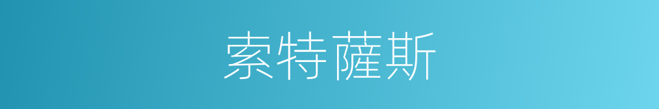 索特薩斯的同義詞