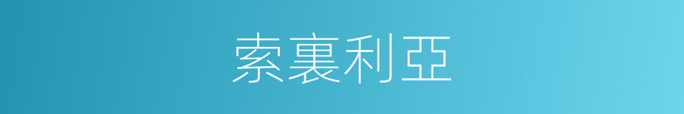 索裏利亞的同義詞