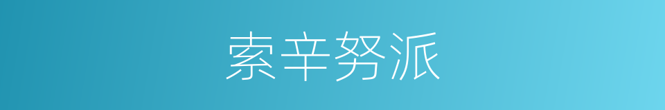 索辛努派的同义词