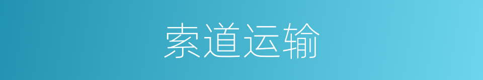 索道运输的同义词