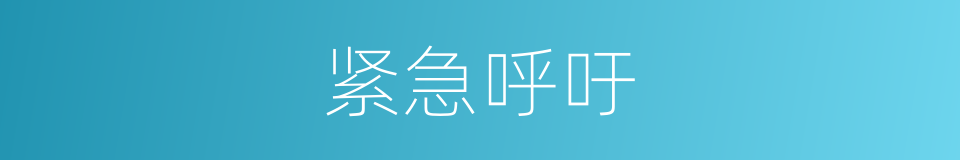 紧急呼吁的同义词