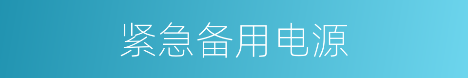 紧急备用电源的同义词