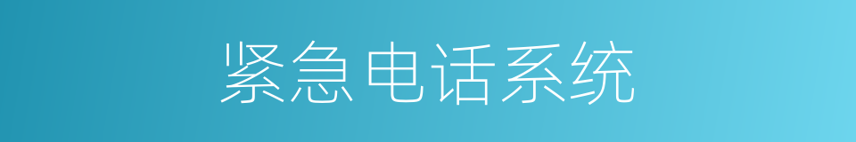 紧急电话系统的同义词