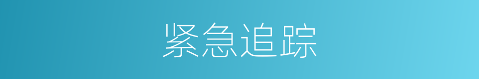 紧急追踪的同义词
