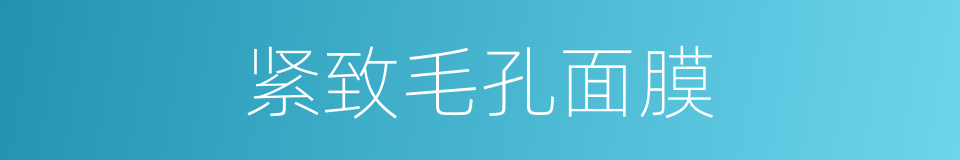 紧致毛孔面膜的同义词