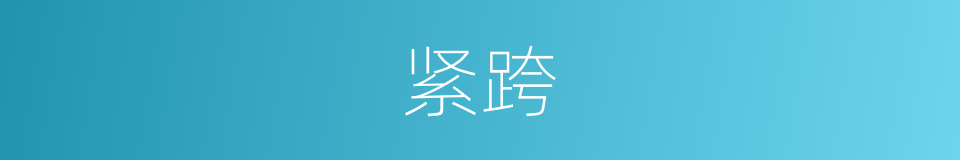 紧跨的同义词
