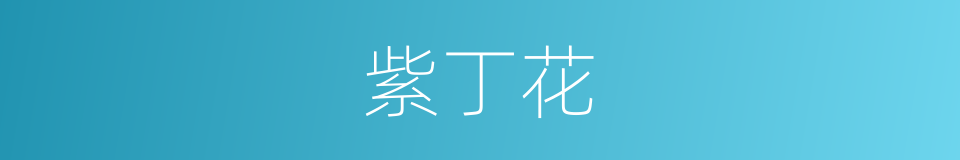 紫丁花的同义词