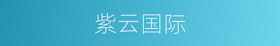 紫云国际的同义词