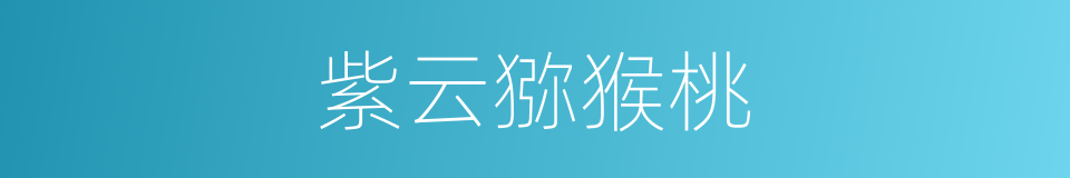 紫云猕猴桃的同义词