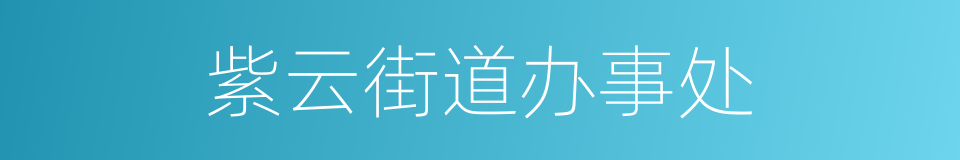 紫云街道办事处的同义词