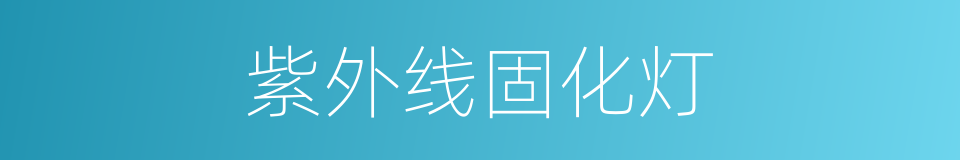 紫外线固化灯的同义词