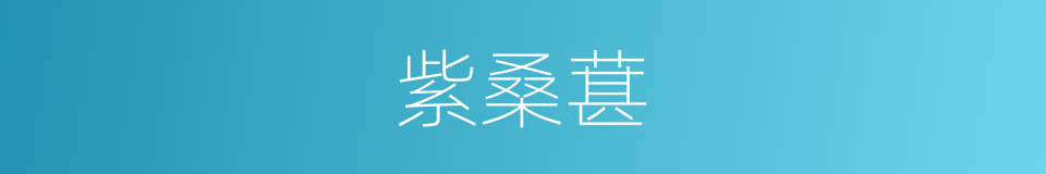 紫桑葚的同义词