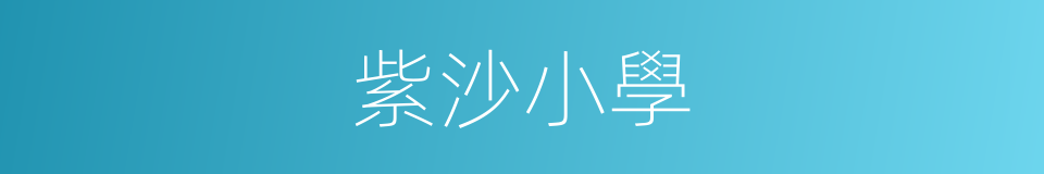紫沙小學的同義詞