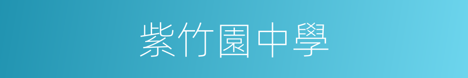 紫竹園中學的同義詞