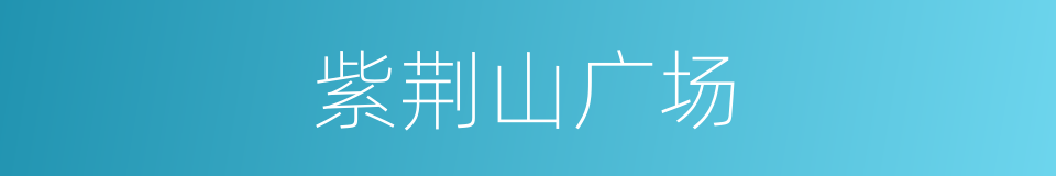 紫荆山广场的同义词
