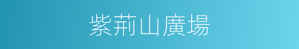 紫荊山廣場的同義詞
