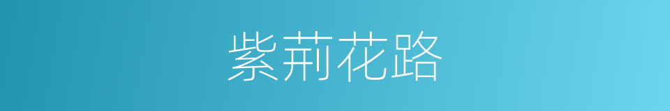 紫荊花路的同義詞