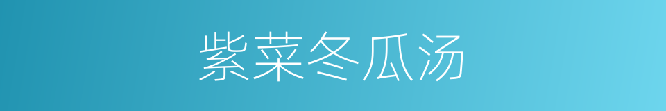 紫菜冬瓜汤的同义词