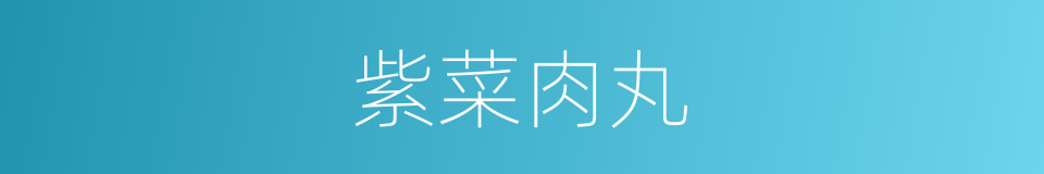 紫菜肉丸的同义词