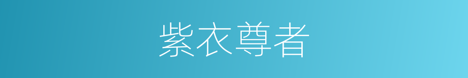 紫衣尊者的同义词