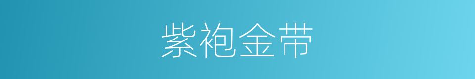 紫袍金带的意思