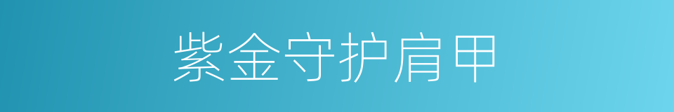 紫金守护肩甲的同义词