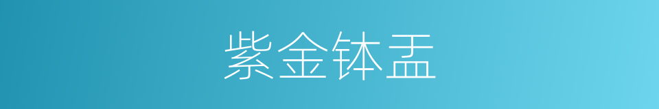 紫金钵盂的同义词
