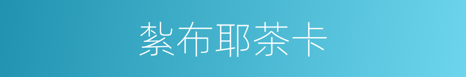 紮布耶茶卡的同義詞