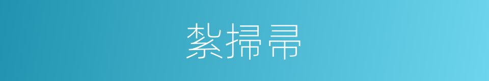 紮掃帚的同義詞
