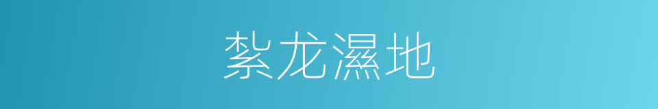 紮龙濕地的同義詞