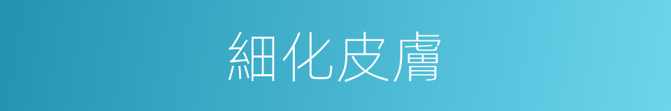 細化皮膚的同義詞