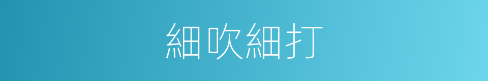 細吹細打的意思
