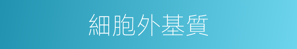 細胞外基質的同義詞