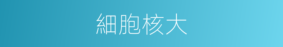 細胞核大的同義詞